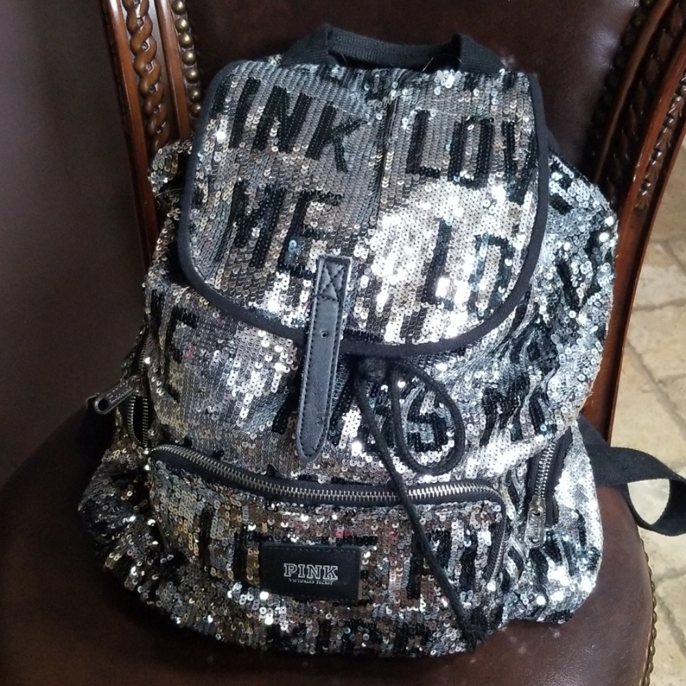 Pink Brand Sparkle Backpack